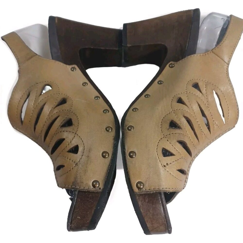Dansko Rowena Sand Dollar Tan Leather Slingback Clogs Heel Sz EU 41 US 9โฆ - Picture 4 of 10
